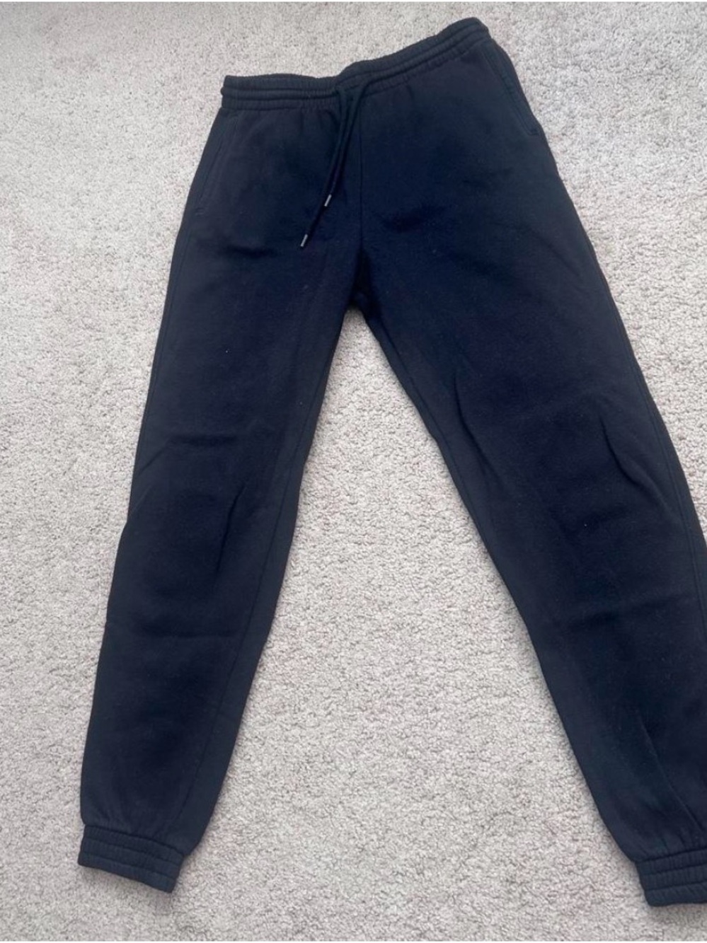 Divided Black Fleece-Lined Jogger Pants